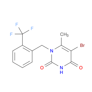 5-bromo-6-methyl-1-{[2-(trifluoromethyl)phenyl]methyl}-1,2,3,4-tetrahydropyrimidine-2,4-dione