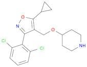 4-([5-Cyclopropyl-3-(2,6-dichlorophenyl)-1,2-oxazol-4-yl]methoxy)piperidine