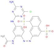 3-[2-[2-(Acetylamino)-4-[(4-amino-6-chloro-1,3,5-triazin-2-yl)amino]phenyl]diazenyl]-1,5-naphthale…