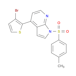1H-Pyrrolo[2,3-b]pyridine, 4-(3-bromo-2-thienyl)-1-[(4-methylphenyl)sulfonyl]-