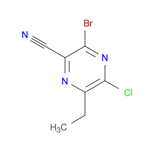 3-Bromo-5-Chloro-6-Ethylpyrazine-2-Carbonitrile