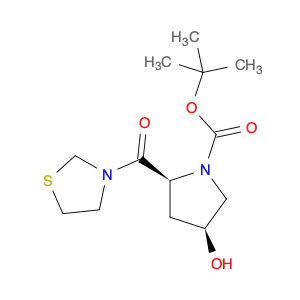 1-Pyrrolidinecarboxylic acid, 4-hydroxy-2-(3-thiazolidinylcarbonyl)-,1,1-dimethylethyl ester, (2S,…
