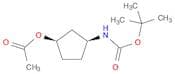 (1R,3S)-3-({[(2-Methyl-2-propanyl)oxy]carbonyl}amino)cyclopentyl acetate