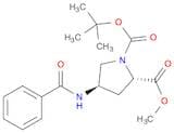 1,2-Pyrrolidinedicarboxylic acid, 4-(benzoylamino)-, 1-(1,1-dimethylethyl) 2-methyl ester, (2S,4R)-