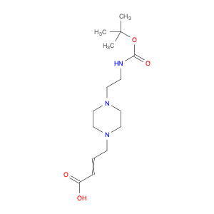 2-Butenoic acid, 4-[4-[2-[[(1,1-dimethylethoxy)carbonyl]amino]ethyl]-1-piperazinyl]-