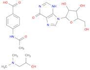 Inosine, compd. with 1-(dimethylamino)-2-propanol4-(acetylamino)benzoate (salt) (1:3)OTHER CA INDE…