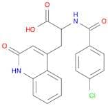 2-​(4-​Chloro-​benzoylamino)​-​3-​(2-​hydroxy-​quinolin-​4-​yl)​-​propionic acid