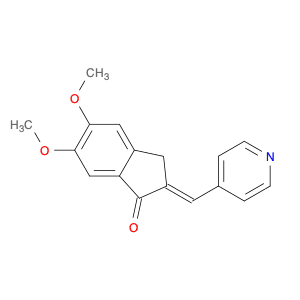 1H-​Inden-​1-​one, 2,​3-​dihydro-​5,​6-​dimethoxy-​2-​(4-​pyridinylmethylene)​-
