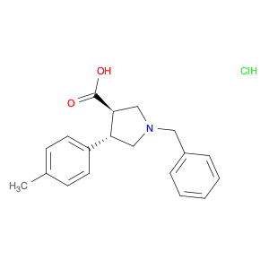 trans-1-Benzyl-4-(p-tolyl)pyrrolidine-3-carboxylic acid hydrochloride