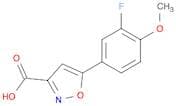 5-(3-Fluoro-4-methoxyphenyl)isoxazole-3-carboxylic acid
