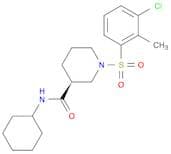 (3S)-1-(3-chloro-2-methylbenzenesulfonyl)-N-cyclohexylpiperidine-3-carboxamide