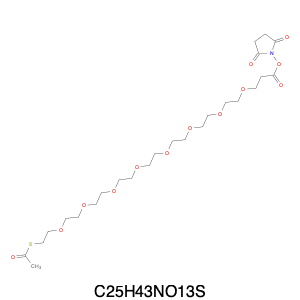 2,5-Dioxopyrrolidin-1-yl 2-oxo-6,9,12,15,18,21,24,27-octaoxa-3-thiatriacontan-30-oate
