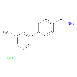 [4-(3-methylphenyl)phenyl]methanamine hydrochloride