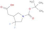 2-(1-(tert-butoxycarbonyl)-4,4-difluoropyrrolidin-3-yl)aceticacid-B28156