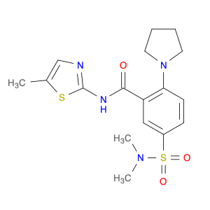 5-(dimethylsulfamoyl)-N-(5-methyl-1,3-thiazol-2-yl)-2-(pyrrolidin-1-yl)benzamide