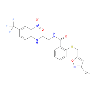 2-{[(3-methyl-1,2-oxazol-5-yl)methyl]sulfanyl}-N-(2-{[2-nitro-4-(trifluoromethyl)phenyl]amino}ethy…