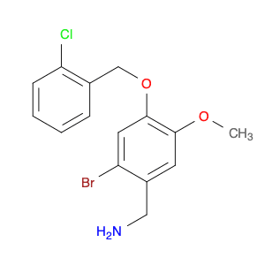 {2-bromo-4-[(2-chlorophenyl)methoxy]-5-methoxyphenyl}methanamine