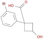 1-(3-Bromophenyl)-3-hydroxycyclobutane-1-carboxylic acid
