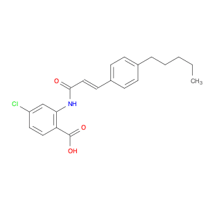 4-Chloro-2-(3-(4-pentylphenyl)acrylamido)benzoic acid