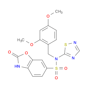 N-[(2,4-dimethoxyphenyl)methyl]-2-oxo-N-(1,2,4-thiadiazol-5-yl)-2,3-dihydro-1,3-benzoxazole-6-sulf…