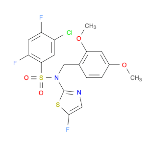 5-Chloro-N-(2,4-dimethoxybenzyl)-2,4-difluoro-N-(5-fluorothiazol-2-yl)benzenesulfonamide