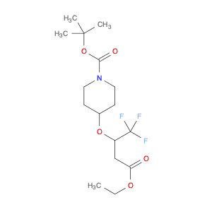 tert-Butyl 4-(4-Ethoxy-1,1,1-trifluoro-4-oxobutan-2-yloxy)piperidine-1-carboxylate