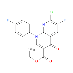 ethyl 7-chloro-6-fluoro-1-(4-fluorophenyl)-4-oxo-1,4-dihydro-1,8-naphthyridine-3-carboxylate