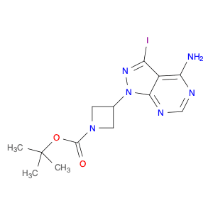 1-​Azetidinecarboxylic acid, 3-​(4-​amino-​3-​iodo-​1H-​pyrazolo[3,​4-​d]​pyrimidin-​1-​yl)​-​, 1,…