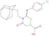 3-(2-(adamantan-1-yl)ethyl)-2-((4-chlorophenyl)imino)-4-oxo-1,3-thiazinane-6-carboxylic acid