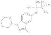 5-((tert-butyldimethylsilyl)oxy)-3-iodo-1-(tetrahydro-2H-pyran-2-yl)-1H-indazole