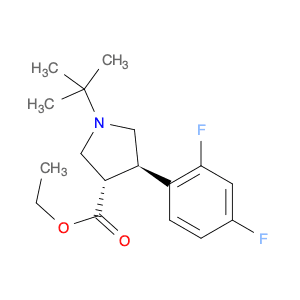 ethyl (3S,4R)-1-tert-butyl-4-(2,4-difluorophenyl)pyrrolidine-3-carboxylate