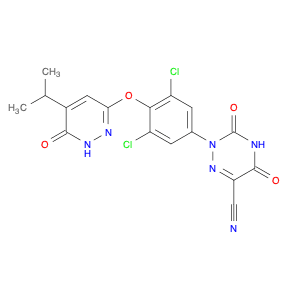 1,2,4-Triazine-6-carbonitrile,2-[3,5-dichloro-4-[[1,6-dihydro-5-(1-methylethyl)-6-oxo-3-pyridaziny…