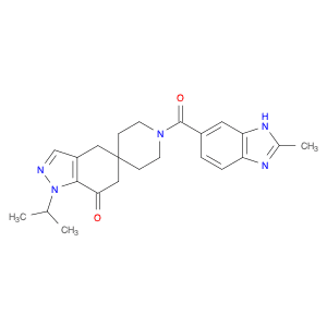 Spiro[5H-indazole-5,4'-piperidin]-7(6H)-one,1,4-dihydro-1'-[(2-methyl-1H-benzimidazol-6-yl)carbony…