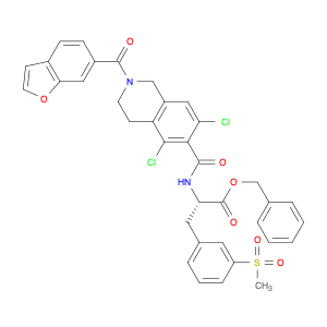 Benzyl (S)-2-(2-(benzofuran-6-carbonyl)-5,7-dichloro-1,2,3,4