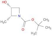 1-​Azetidinecarboxylic acid, 3-​hydroxy-​2-​methyl-​, 1,​1-​dimethylethyl ester, (2R,​3R)​-