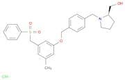(2R)-1-[[4-[[3-Methyl-5-[(phenylsulfonyl)methyl]phenoxy]methyl]phenyl]methyl]-2-pyrrolidinemethano…