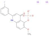 2-(3-fluorophenyl)-6-methoxy-5-(phosphonooxy)-4(1H)-quinolinone, disodium salt