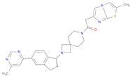 1-[2-[(1R)-2,3-Dihydro-5-(6-methyl-4-pyrimidinyl)-1H-inden-1-yl]-2,7-diazaspiro[3,5]non-7-yl]-2-(2…