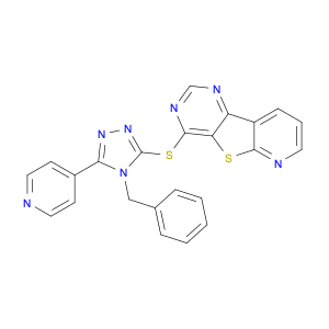 4-[[4-(Phenylmethyl)-5-(4-pyridinyl)-4H-1,2,4-triazol-3-yl]thio]-pyrido[3',2'