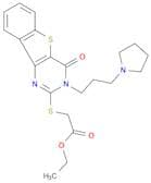 Ethyl2-[[3,4-dihydro-4-oxo-3-[3-(1-pyrrolidinyl)propyl][1]benzothieno[3,2-d]pyrimidin-2-yl]thio]ac…