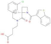 4-[[[(2R)-1-(Benzo[b]thien-3-ylcarbonyl)-2-methyl-2-azetidinyl]carbonyl][(3-chlorophenyl)methyl]am…