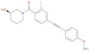 [2-Fluoro-4-[2-(4-methoxyphenyl)ethynyl]phenyl][(3R)-3-hydroxy-1-piperidinyl]methanone