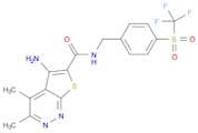 5-Amino-3,4-dimethyl-thieno[2,3-c]pyridazine-6-carboxylic acid 4-trifluoromethanesulfonyl-benzylam…