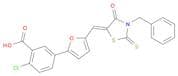 5-(5-((3-Benzyl-4-oxo-2-thioxothiazolidin-5-ylidene)methyl)furan-2-yl)-2-chlorobenzoic acid