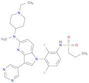 N-[3-[5-[(1-ethyl-4-piperidinyl)methylamino]-3-(5-pyrimidinyl)-1H-pyrrolo[3,2-b]pyridin-1-yl]-2,4-…