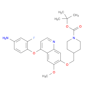 tert-Butyl 4-(((4-(4-amino-2-fluorophenoxy)-6-methoxyquinolin-7-yl)oxy)methyl)piperidine-1-carboxy…