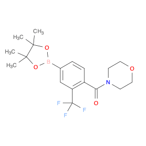 morpholino(4-(4,4,5,5-tetramethyl-1,3,2-dioxaborolan-2-yl)-2-(trifluoromethyl)phenyl)methanone