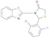 4-Thiazolidinone, 3-(2-benzothiazolyl)-2-(2-chloro-6-fluorophenyl)-