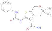 5h-thieno[2,3-c]pyran-3-carboxamide, 4,7-dihydro-5,5-dimethyl-2-[[(phenylamino)carbonyl]amino]-