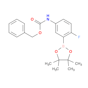 Benzyl N-[4-fluoro-3-(tetramethyl-1,3,2-dioxaborolan-2-yl)phenyl]carbamate